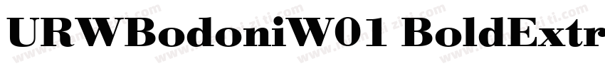 URWBodoniW01 BoldExtraWide字体转换